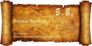 Bucsa Bartos névjegykártya